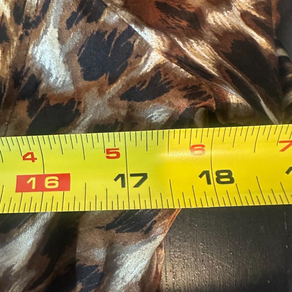 Alberto Makali Tunic Top Womens M Multi Animal Print Sequin Placket Button Front - Picture 7 of 9